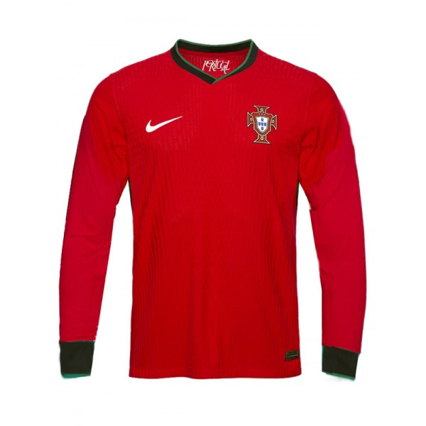 Portugal maillot domicile manches longues uniforme de football premier kit de football pour hommes en haut du maillot de sport coupe d'Europe 2024